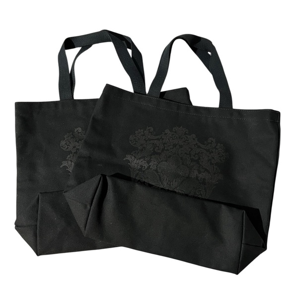 Anna Sui x Target Black Canvas Tote Bag w/Vibrant Purple Lining, Limited Edition - Picture 15 of 15